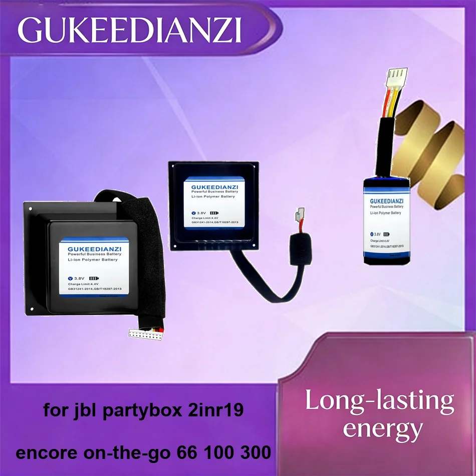 

Battery Sun-Inte-265 Gsp-1S2P-F6D Sun-Inte-125 ( With Shell ) For Jbl Partybox 2inr19 Encore ON-The-GO 66 100 300 3000-10800mAh