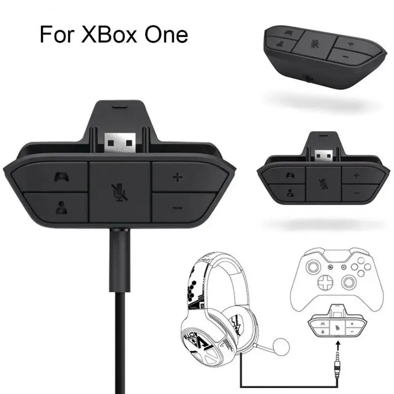 

For Xbox One Stereo Headset Adapter Audio Mic Headphone Converter Adjust Audio Balance Controller 3.5mm Audio Jack for Xbox ONE