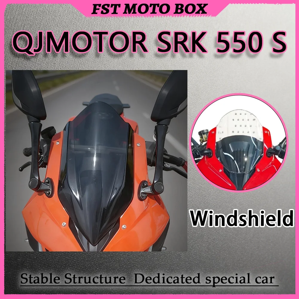 FOR QJMOTOR SRK 550 S Modified Racing Heightened Windshield Aggressive Front End Styling Enhancement Windscreen Accessory
