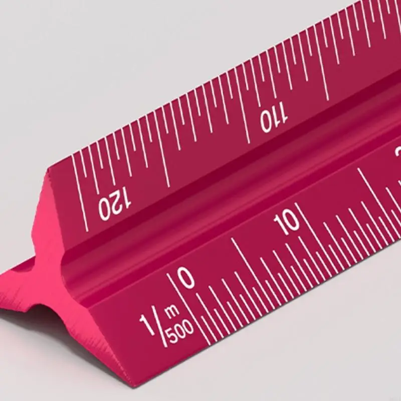 Measuring Ruler 320mm Triangular Scale Tool With Precise Engraved Gradations In Three Stylish Color