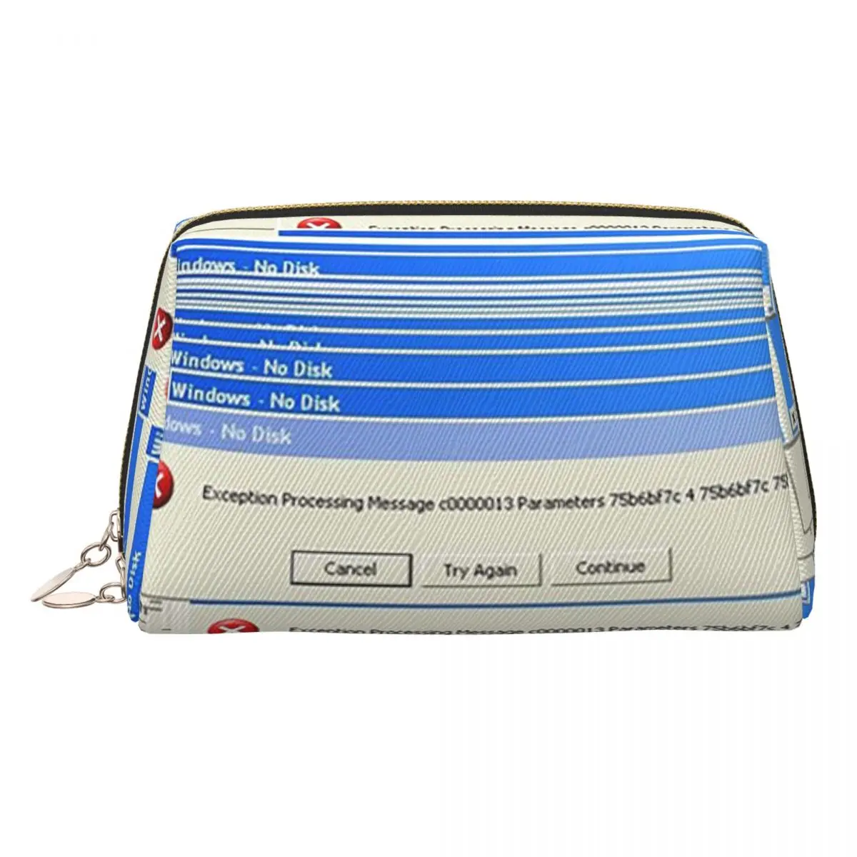 Windows XP Exception Women Cosmetic Bags Travel Makeup Organizer Pouch Toiletry Storage Dopp Kit Case