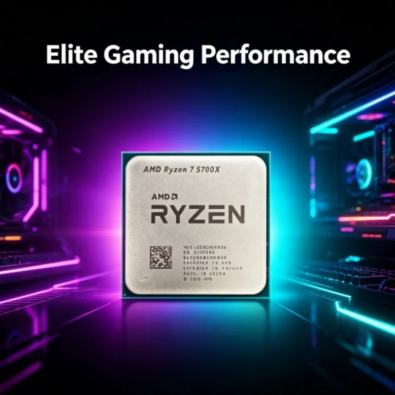 AMD Ryzen 7 5700X 8-Core 16-Thread Desktop CPU 7nm Zen3 32MB L3 Cache 65W TDP Socket AM4 Gaming Processor No Fan