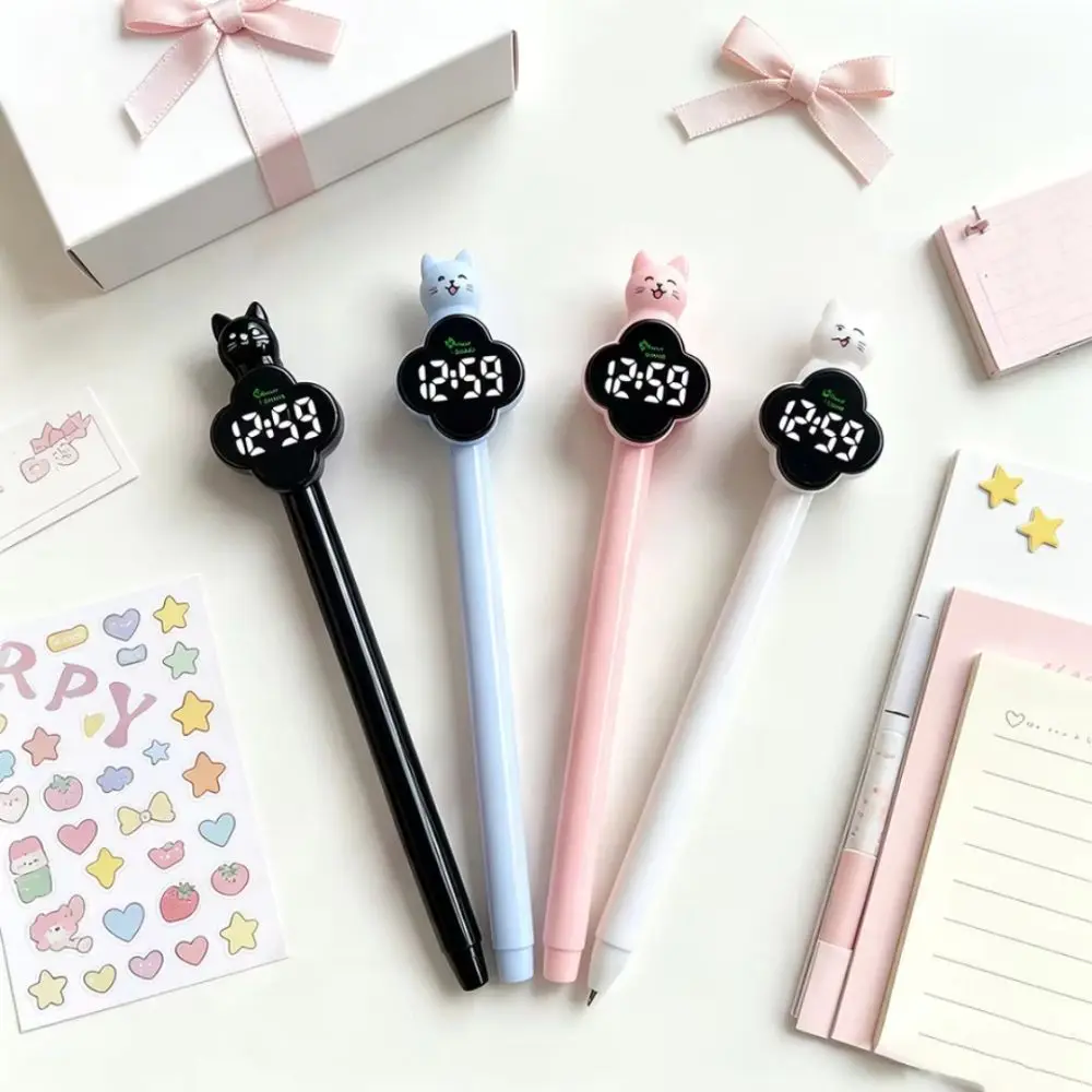 Silent Movement Clip On Pen Watch Clip On Attachment College Style Silent Pen Watches LED Display Mini Watch Pen Back To School