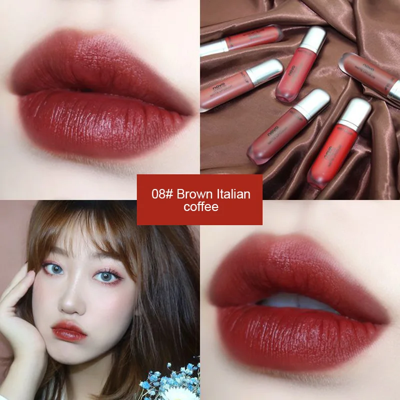 1/3/5PCS Net Red Makeup NOVO Cream Ice Cream Velvet Lip Glaze studente idratante Lip Gloss Matte Lip Glaze Sets Beauty