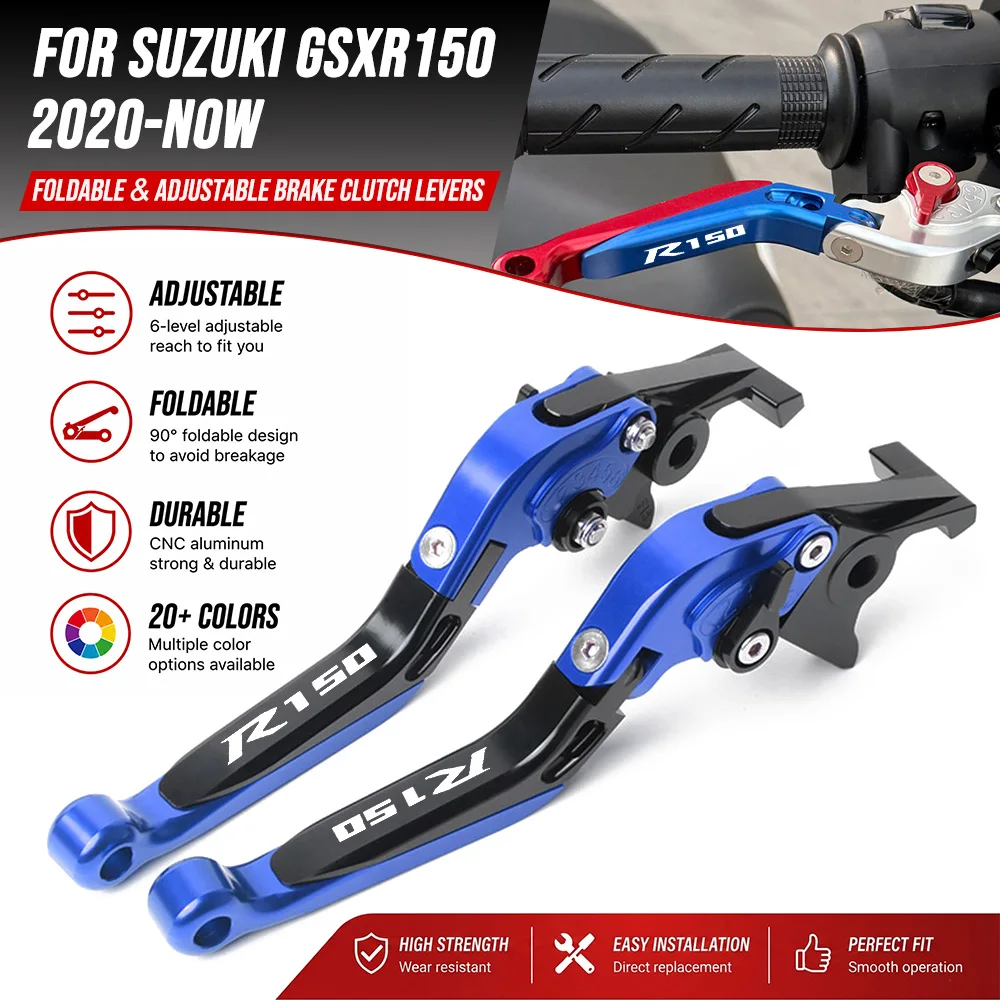 For Suzuki GSXR150 GSX-R 150 2020-NOW Clutch Lever Brake Lever Set Foldable Adjustable Levers Motorcycle Accessories Parts
