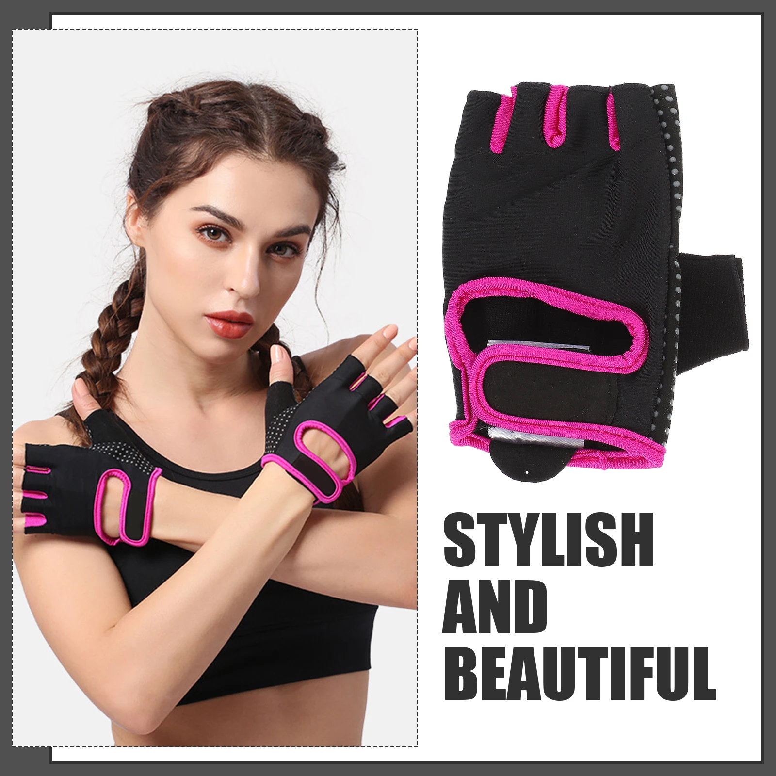 

Anti Slip Fitness Gloves Durable Silicone Half Finger Cycling Hiking Fishing Riding Gym Training Yoga Accessories Sports Outdoor