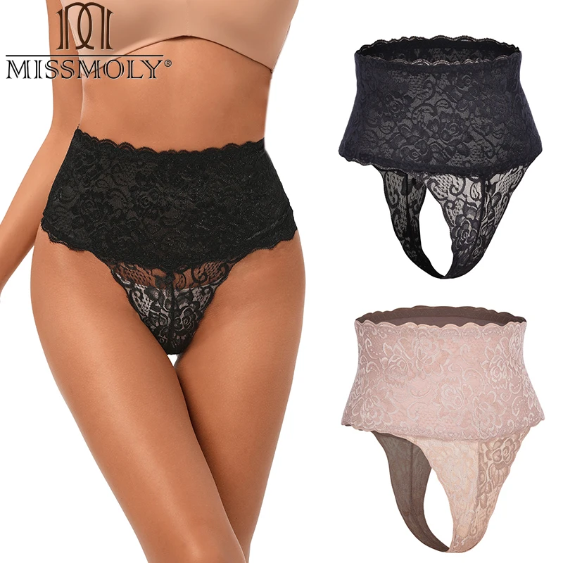 MISSMOLY Tummy Control Shapewear Panties for Women High Waisted Body Shaper Underwear Slimming Girdle Panty Shaping Lace Briefs