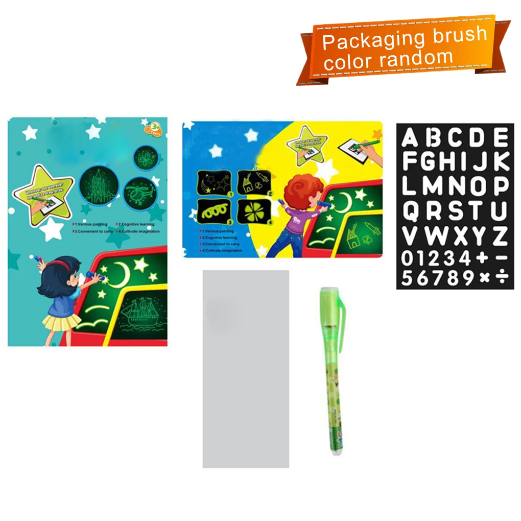 Kid Light Drawing Pad Doodle Board Light Drawing Pad Painting Wonder Tablet Luminescent Glow Writing Educational Learning Toy