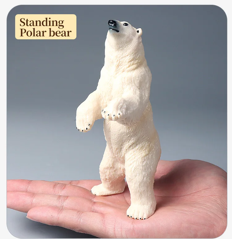 Eisbär-Actionfiguren-Spielzeug – simuliertes Ozean-Meer-Tier, solides Modell-Figuren-Set für Dekoration und Sammlung, ideales Geschenk – Detail 8