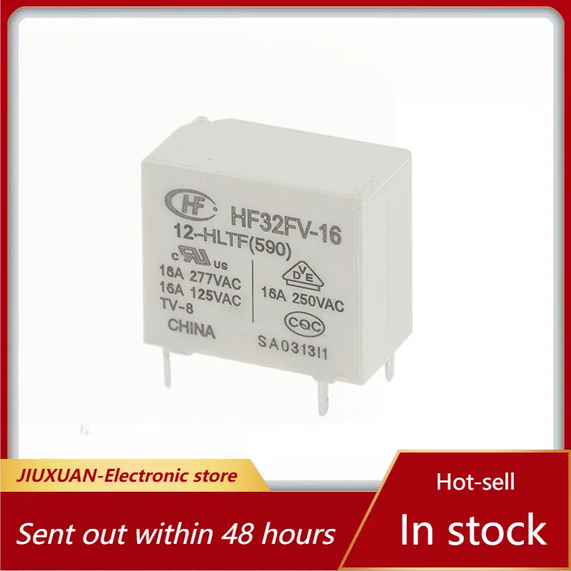 New 1pcs/lot HF32FV-16 12-HLTF 16A 277VAC 12V 4pins Small high-power relay