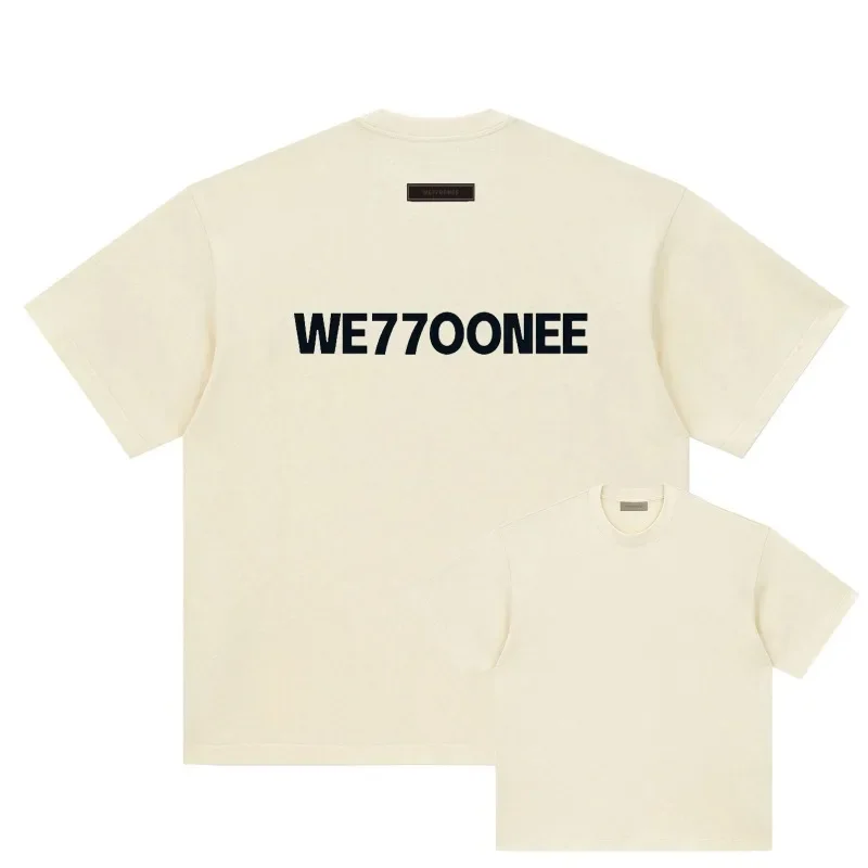 

We77oonee Summer New Teen Short Sleeve G Heavy Cotton Street Fashion for Men and Women harajuku