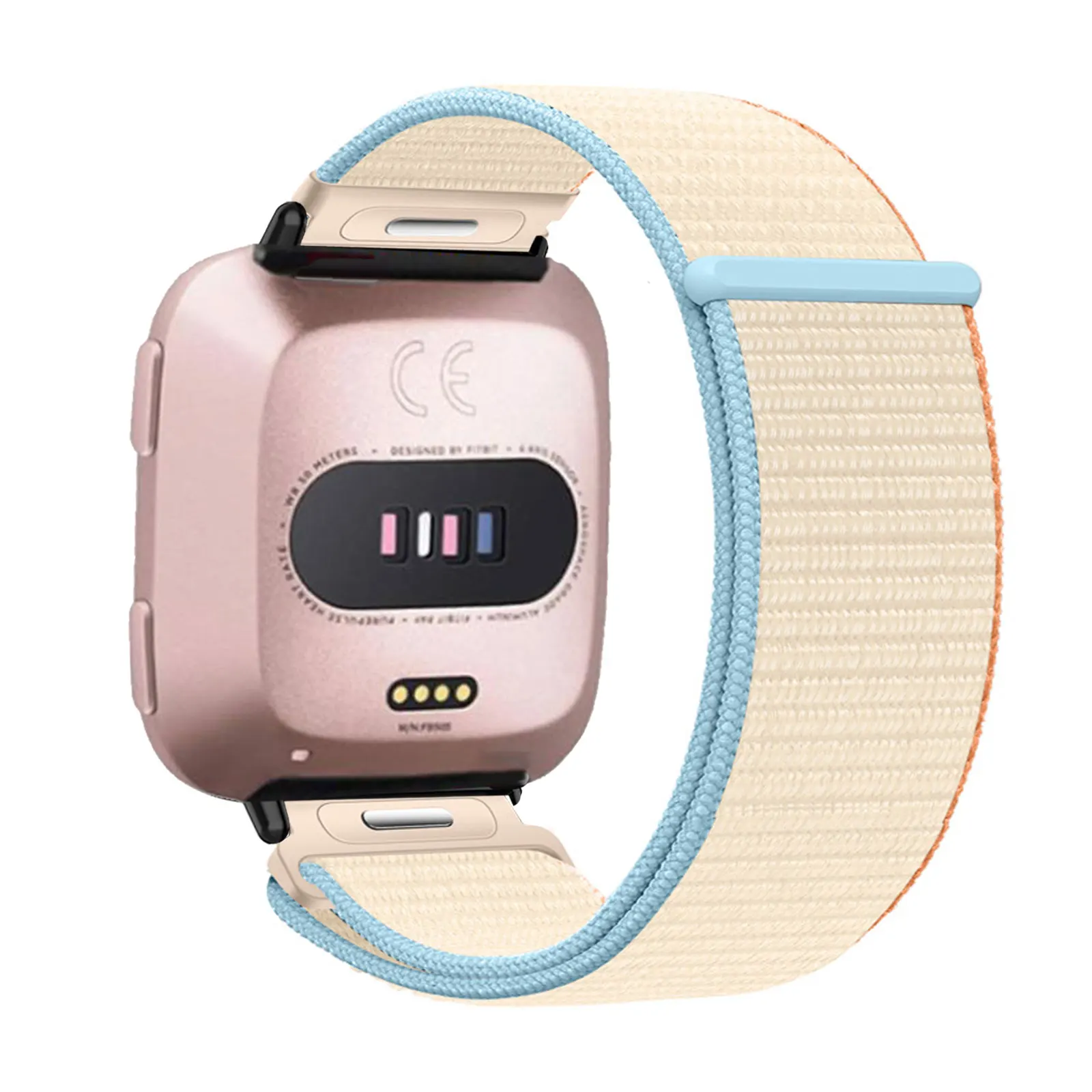 Nylon Bands for Fitbit Versa 2/Versa/Versa Lite/Versa SE with Velcro and Snap fastener