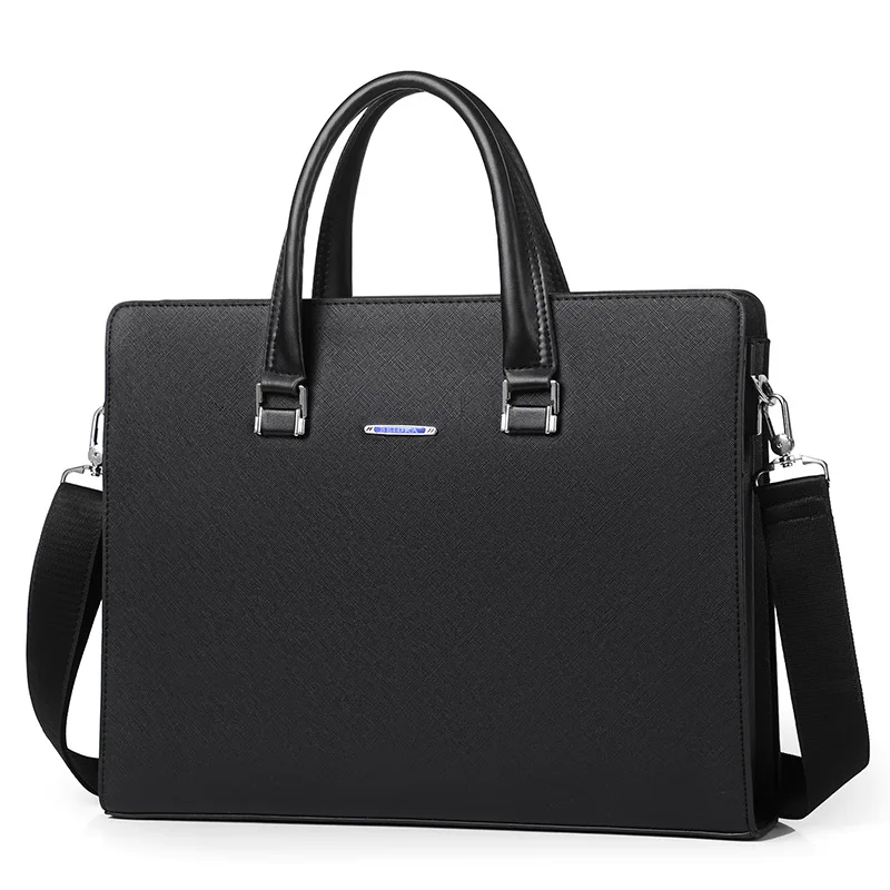 Borsa per computer di nuova moda Borsa per valigetta Borsa in pelle PU di alta qualità Borsa orizzontale da uomo Borsa a tracolla casual
