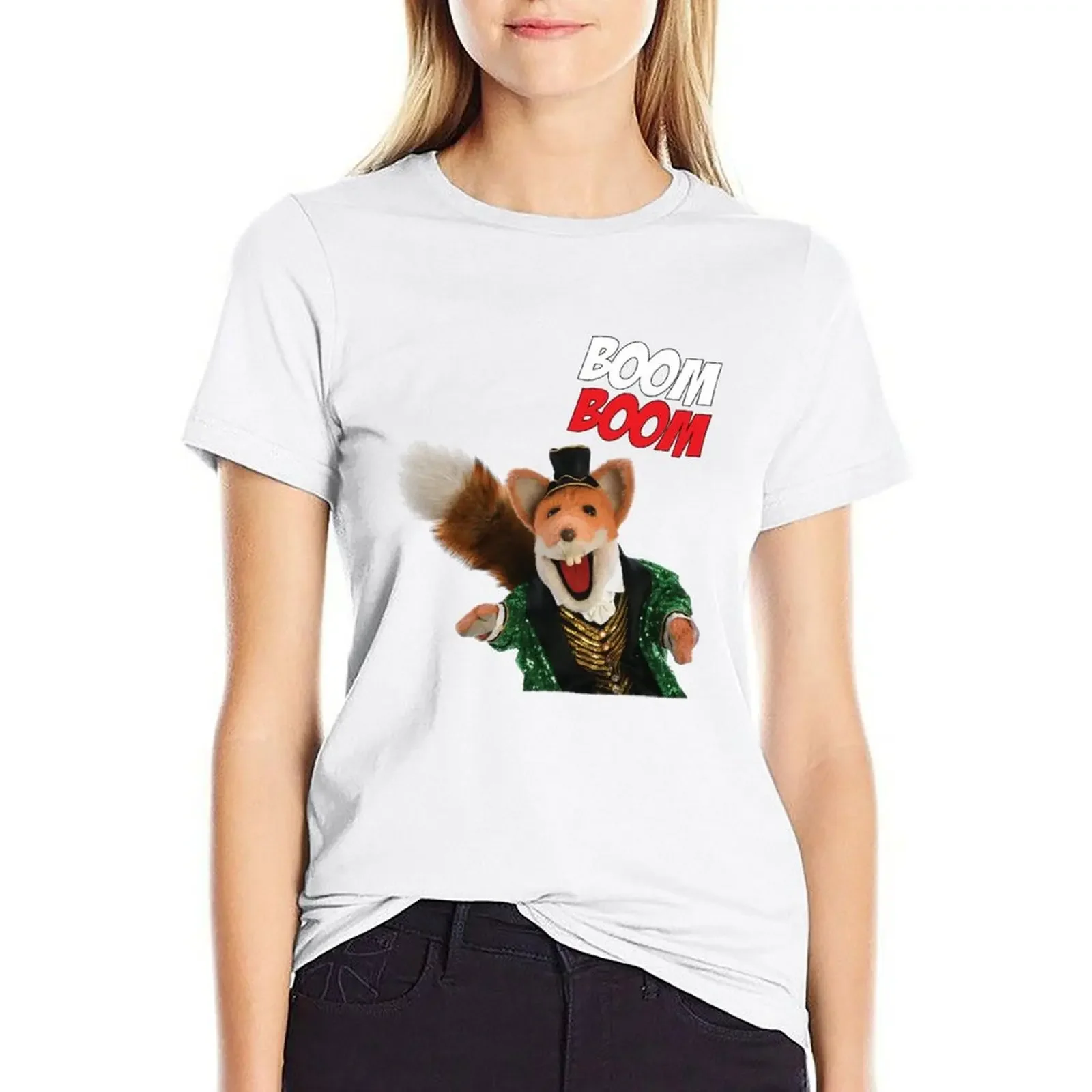 

boom boom basil brush - Cool T-shirt kawaii clothes Short sleeve tee vintage clothes fashion woman blouse 2024