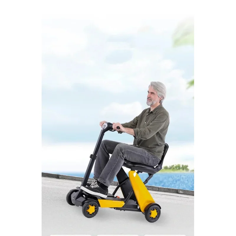 2024 سكوتر خفيف الوزن وسهل المقبض للتسوق في الهواء الطلق، سكوتر إلكتروني لكبار السن يمكن التحكم فيه عن بعد وقابل للطي #6