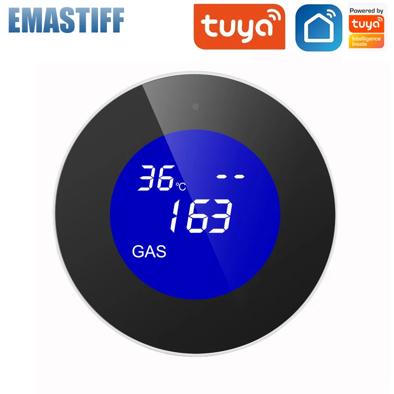 Tuya Smart Wifi Natural Gas Sensor Combustible Household Smart LPG Gas Alarm Detector Leakage Sensor Wifi Temperature Detectors