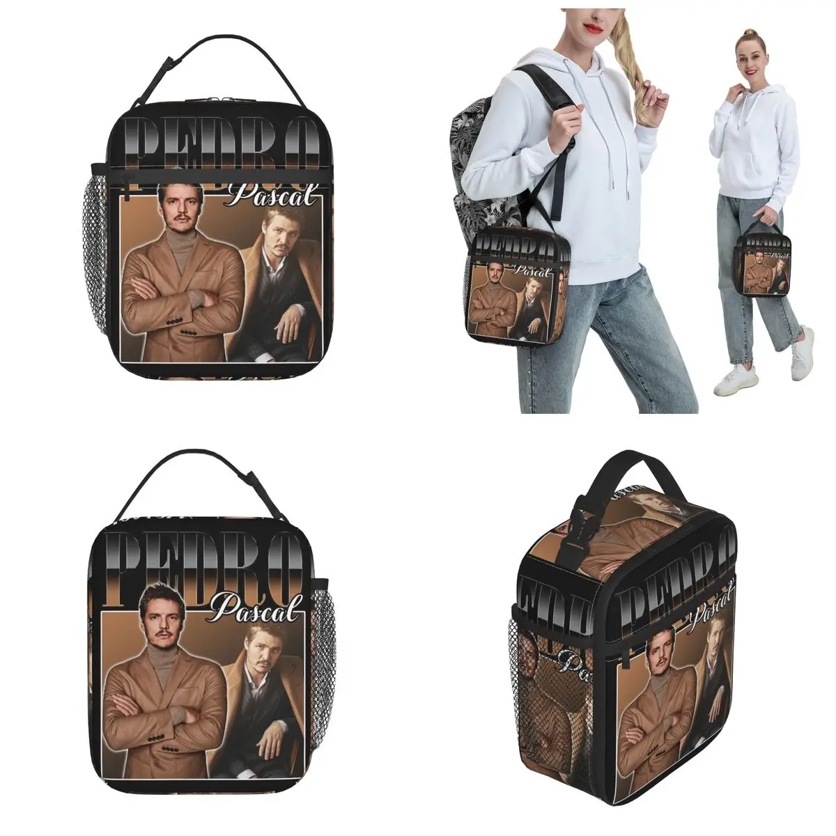 Pedro Pascal Thermal Insulated Lunch Bags School Portable Lunch Container Thermal Cooler Food Box