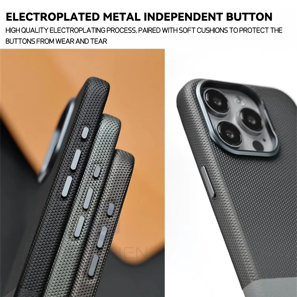 Luxe Creatieve Splicing Leer Vezel Stof Hybride Legering Lens Case Voor iPhone 15 14 13 16 17 Pro Max Schokbestendige Achterkant