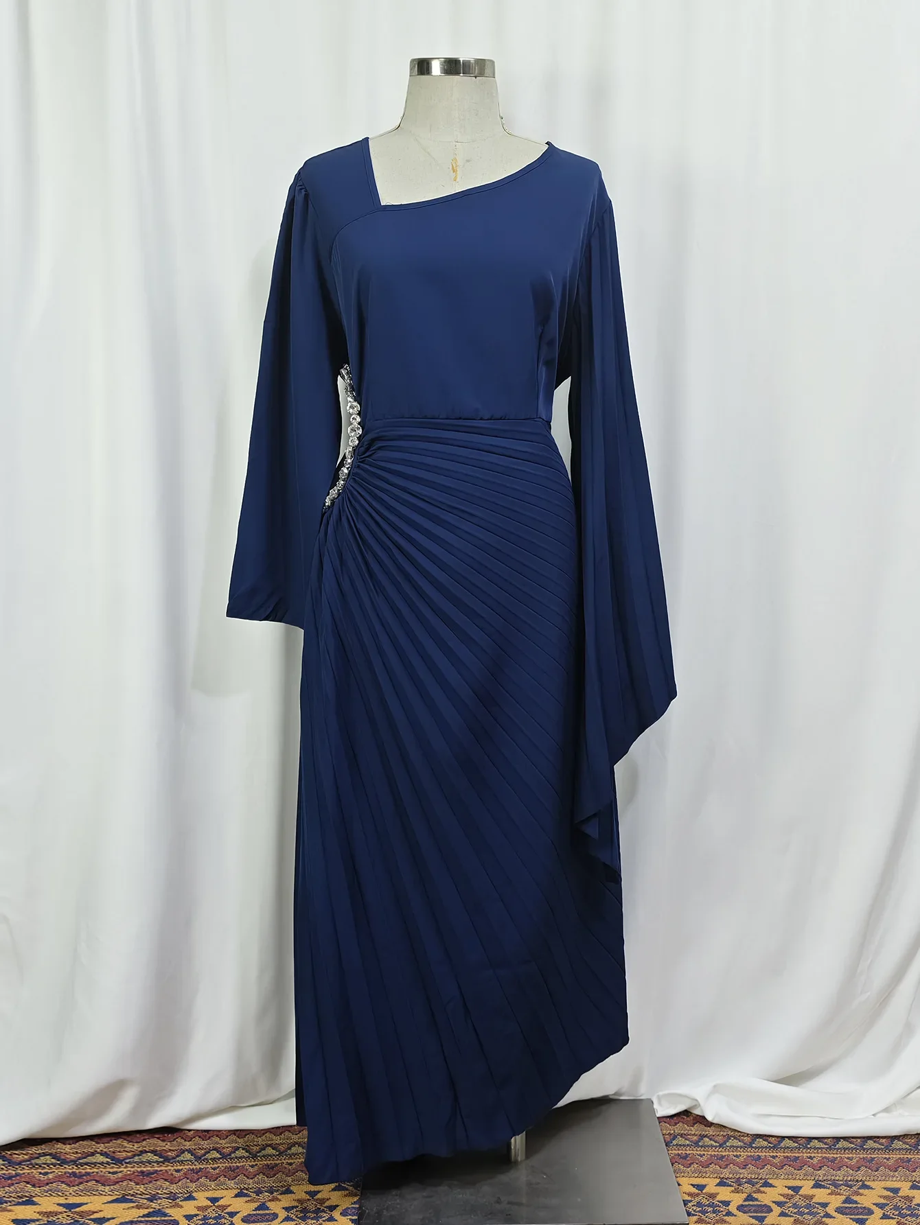 

Femme Musulmane Vestidos Ид Рамадан Дубай Абая Турция Кафтан Плиссированное вечернее платье с бриллиантами Кафтан Марокаин Халат Vestidos Платье