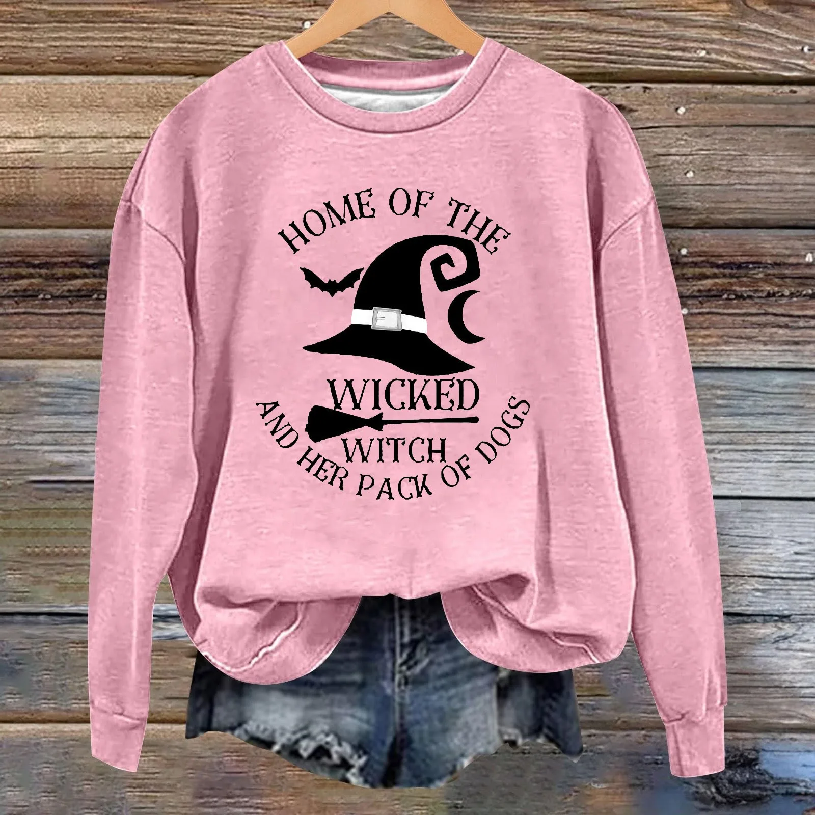 Herfst Heks Decoratie Grafische Sweatshirts Voor Vrouwen Sweatshirt Halloween Humor Pullover Zacht Bedrukt Tops Dames Sweatshirt