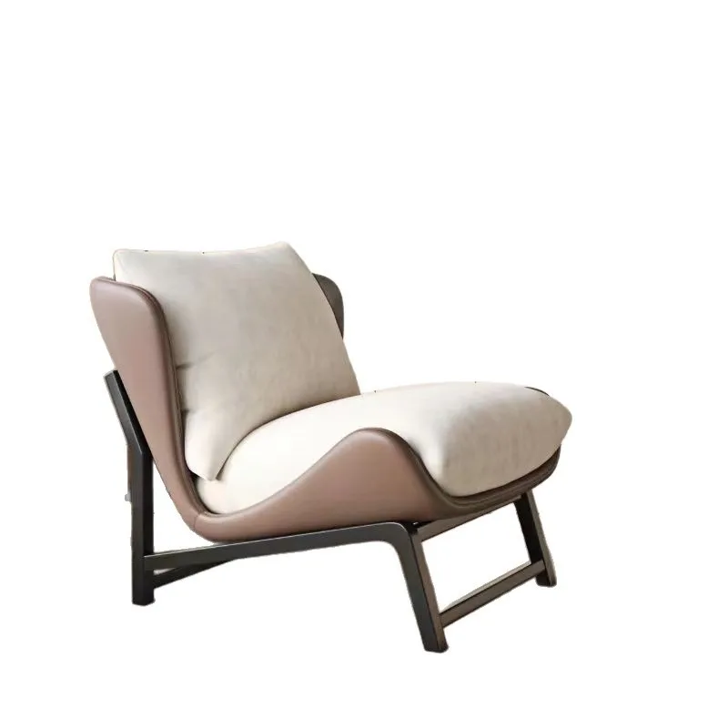 Sofa w stylu włoskiego lekkiego luksusu, minimalistyczna, do salonu, sypialni, prosta, do biura, hotelu, sypialni głównej, leniwa sofa, sofa wypoczynkowa, fotel.