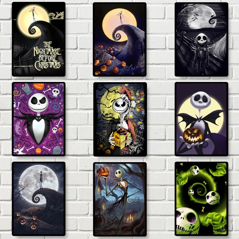 Disney Nightmare Before Christmas Poster Gallery Prints Self Adhesive Home Decor Decoration Wall Decals Living Room Sticker