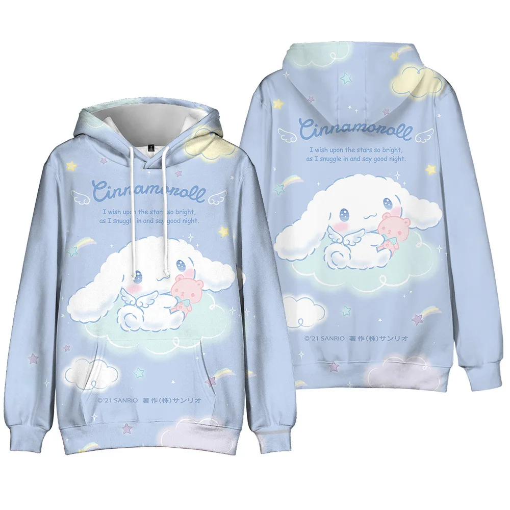 New Cinnamon Dog Sanrio Cinnamoroll Hooded Sweatshirt, Pullover Couple Adult And Children\'s Wear Girl Clothes