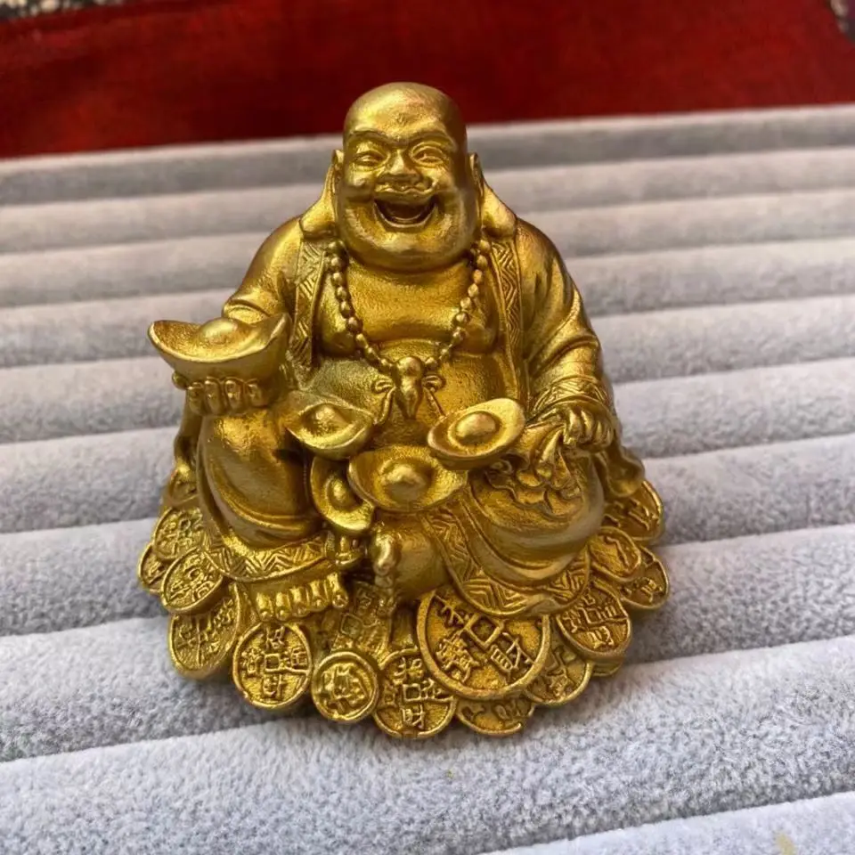 

chinese buddhism copper wealth happy laugh Maitreya Buddha statue