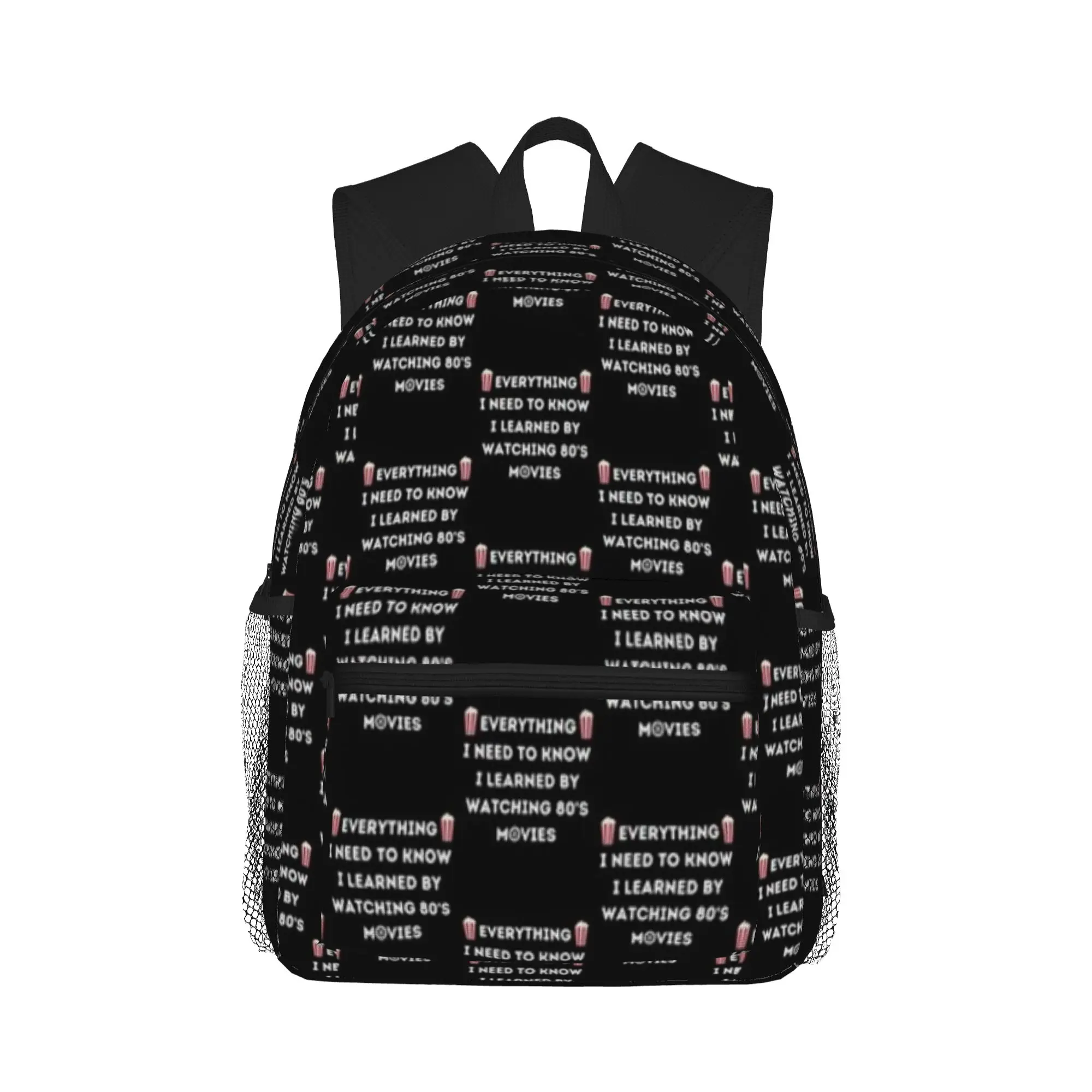 Everything I Need To Know I Learned By Watching 80s  Casual Backpack for Students and Adults Bag