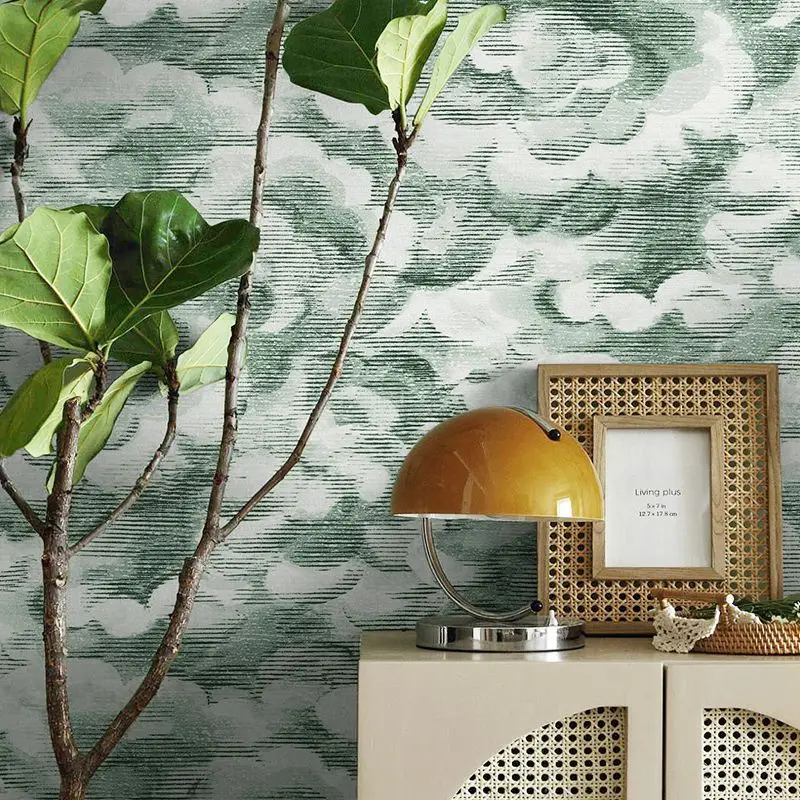 

Green Clouds Wallpapers Home Decor Papel De Parede 3D Home Wall Stickers Decoration Tv Background Room Mural Wall Paper