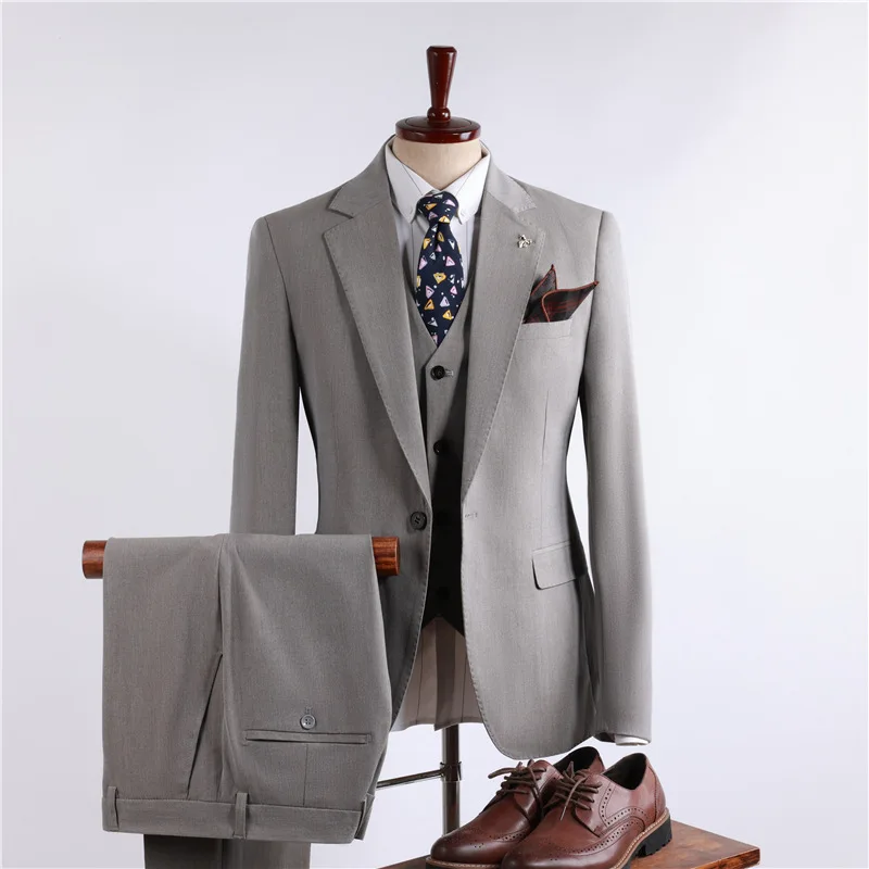 (8) Men's Korean-style slim fit suit