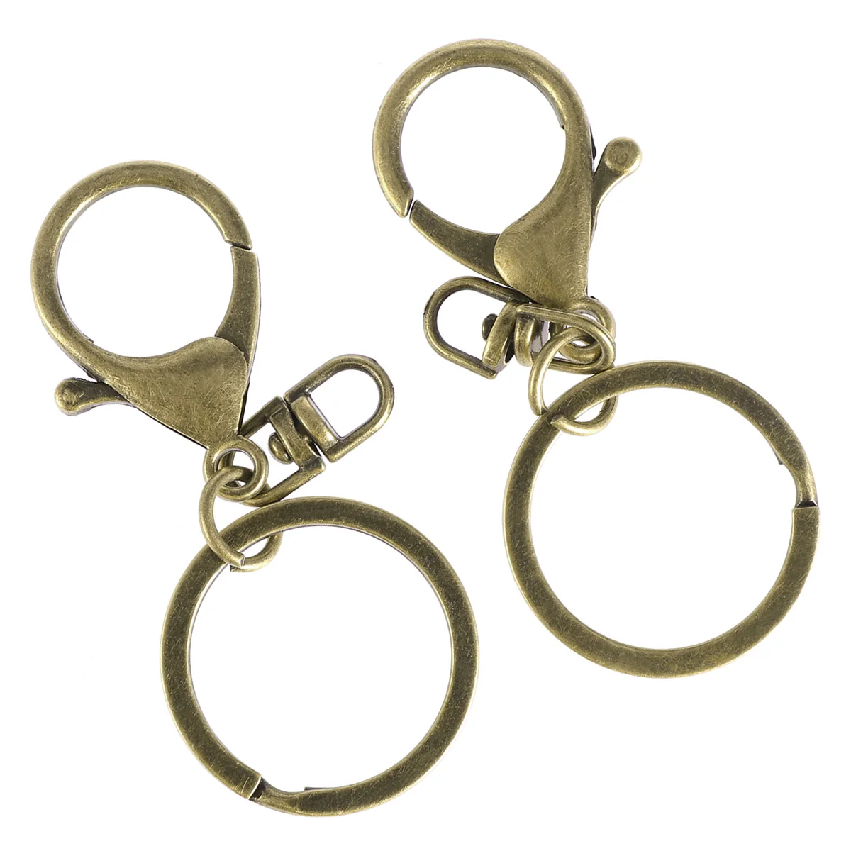 

2pcs Alloy Keychain Zinc Key Ring Lobster Clasp Rustproof Durable For Office Keys Purse Badge Holder Handbag Craft Jewelry