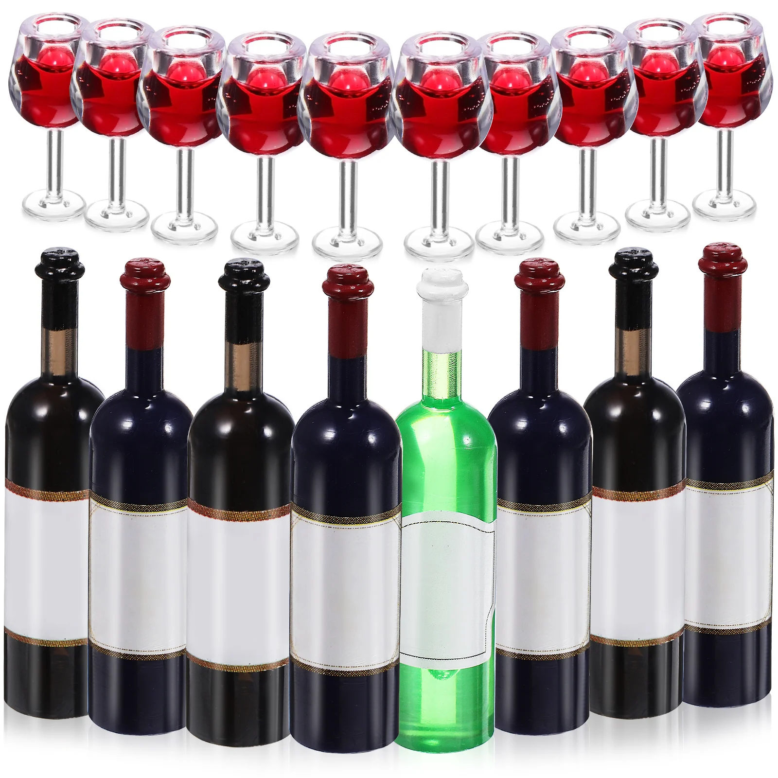 

18 Pcs/Set Mini Glass Small Cups for House Decor Glasses Dollhouse Accessories Plastic Miniature