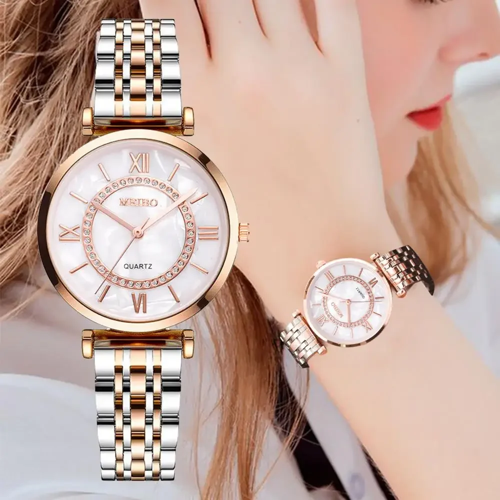 

Luxury Crystal Women Bracelet Watches Top Brand Fashion Diamond Ladies Quartz Watch Steel Female Wristwatch Montre Femme Relogio