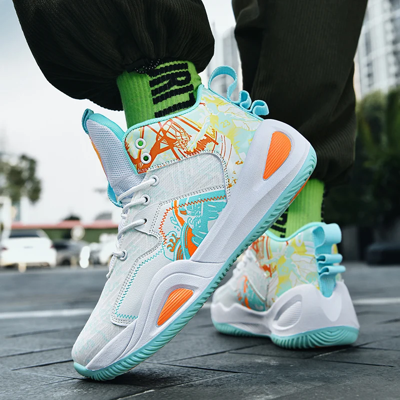 Men Basketball Shoes Outdoor Women Unisex Breathable Trainer Light Non-slip High Quality Unisex Athletic Sneakers Sports Shoes