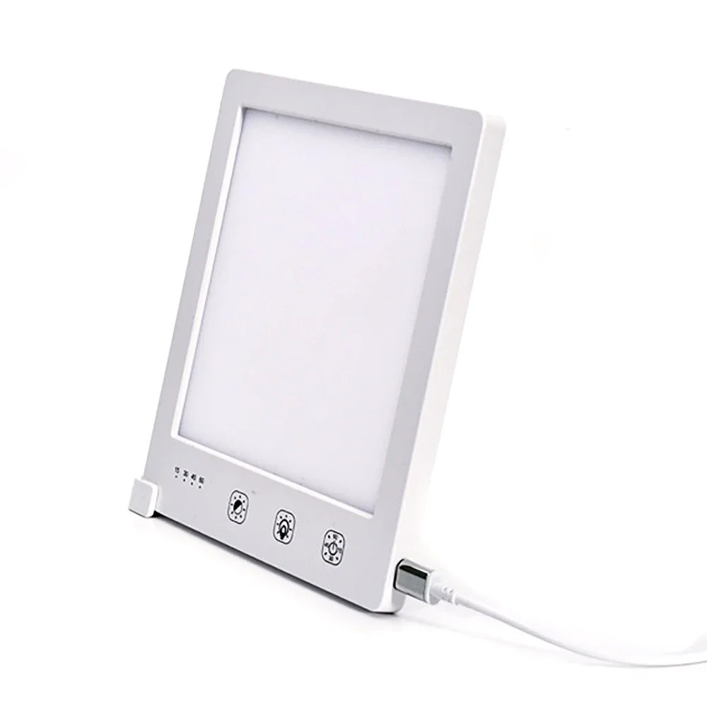 Ajustável LED Luz Fototerapia, Daylight Bionic, USB, Therapy Lamp, Touch Control, alívio emocional, Night Lights, 2000-10000lux