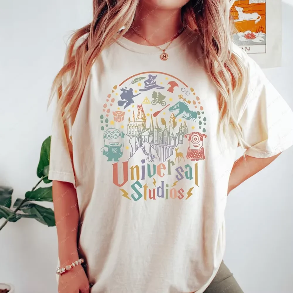 ディズニー ユニバーサル スタジオ ガールズ ミニオンズ トップ コットン ファミリー バケーション Tシャツ ティー パーティー ギフト 旅行 プラスサイズ オーバーサイズ Tシャツ 2025