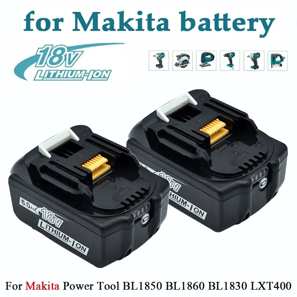 

18V Battery For Makita 18 V Power Tools Replacement Accessories BL1860 BL1850 Li-ion Rechargeable batteries Pack charger