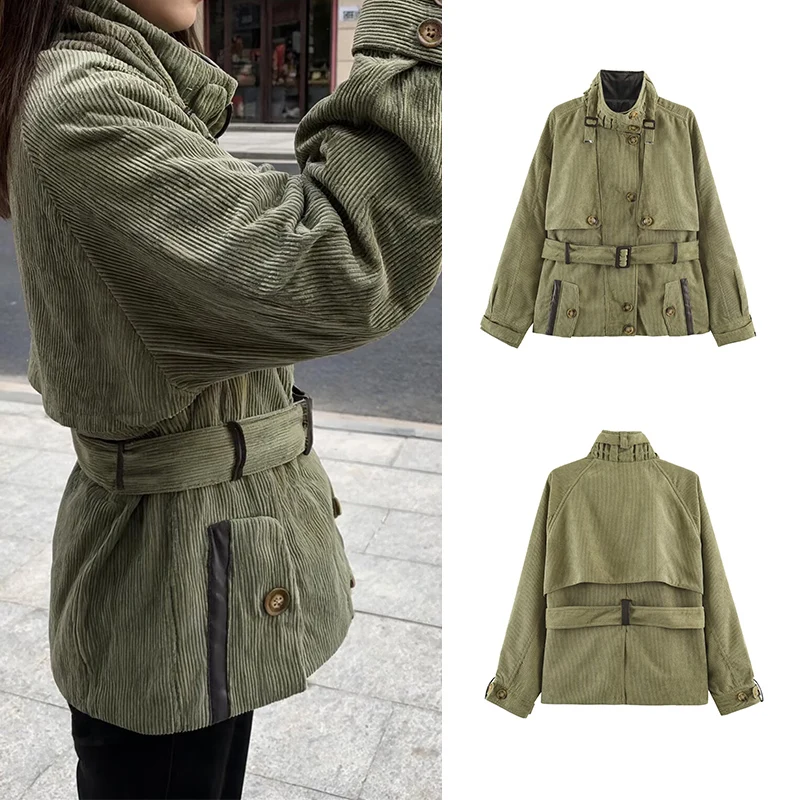SLTNX Autumn and winter new  retro tooling jacket jacket ladies street casual coat