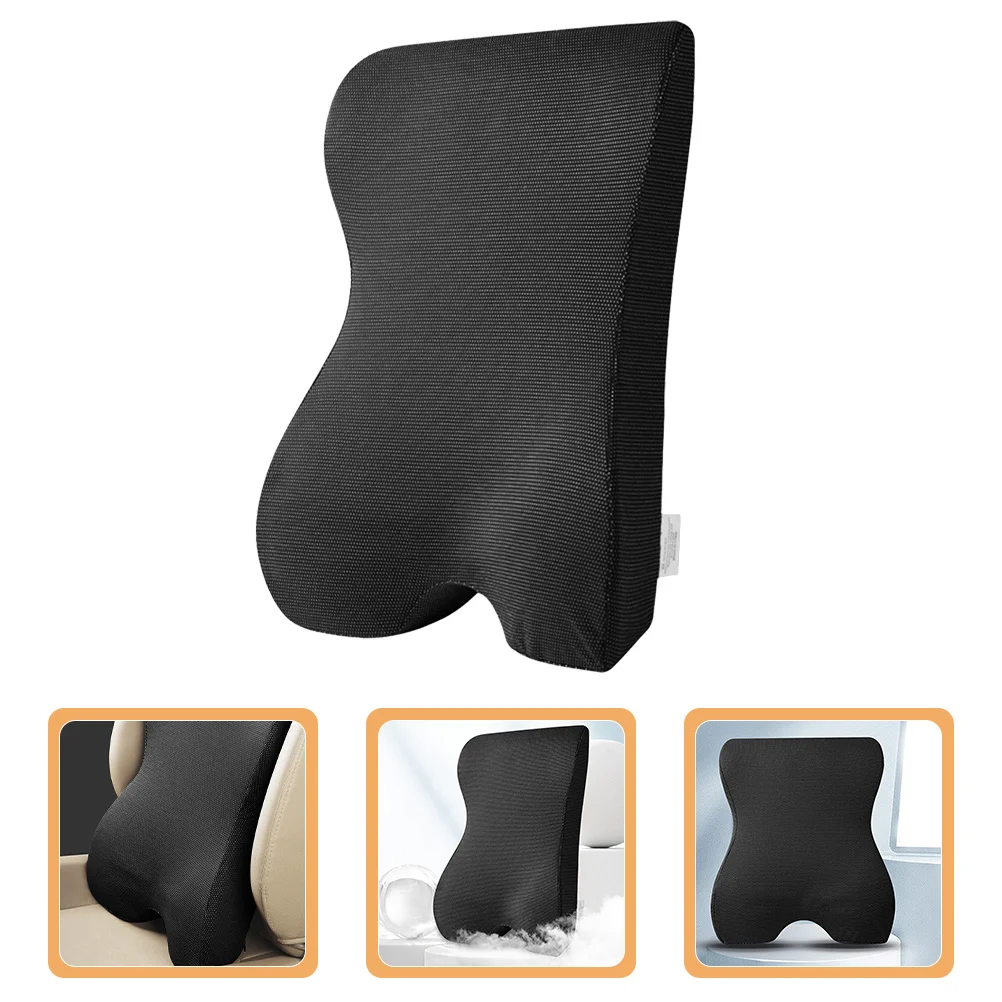 

Memory Foam Lumbar Support Cushion Breathable Mesh Cover Black for Office Car Seat Back Support Posture Correction