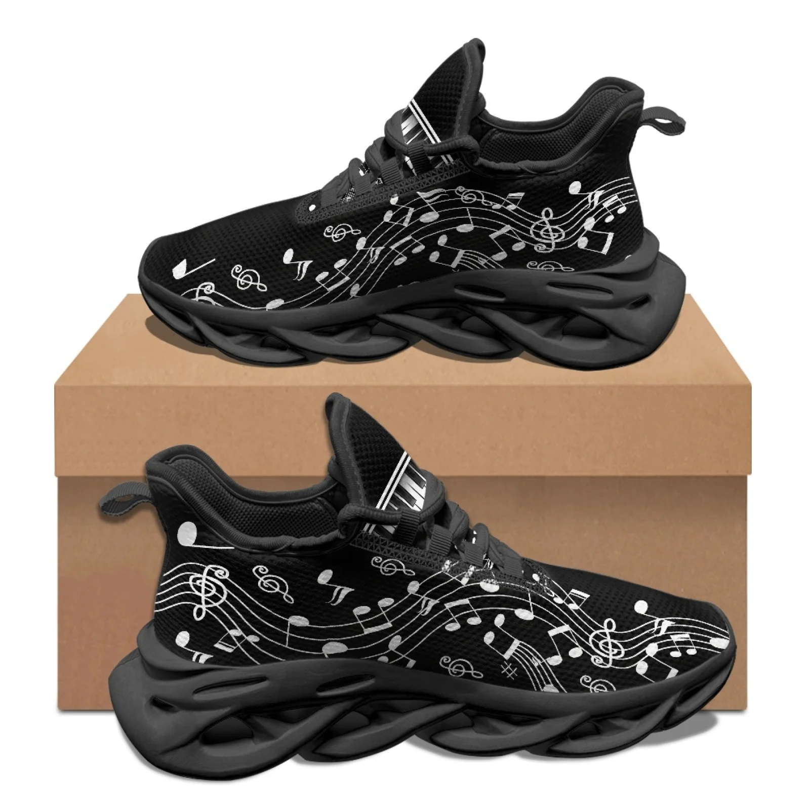 PENSTROLL Music notes Men's Blade Sneakers Mesh & EVA Men's Fashion Sneakers Lightweight Athletic Sneakers for Daily Wear