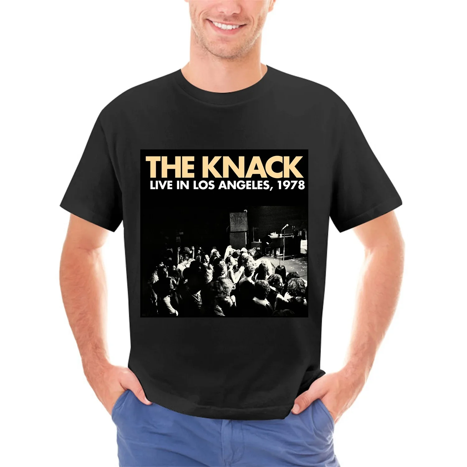 

Хлопковые футболки The Knack 1978 для концертов, мужские футболки черного цвета