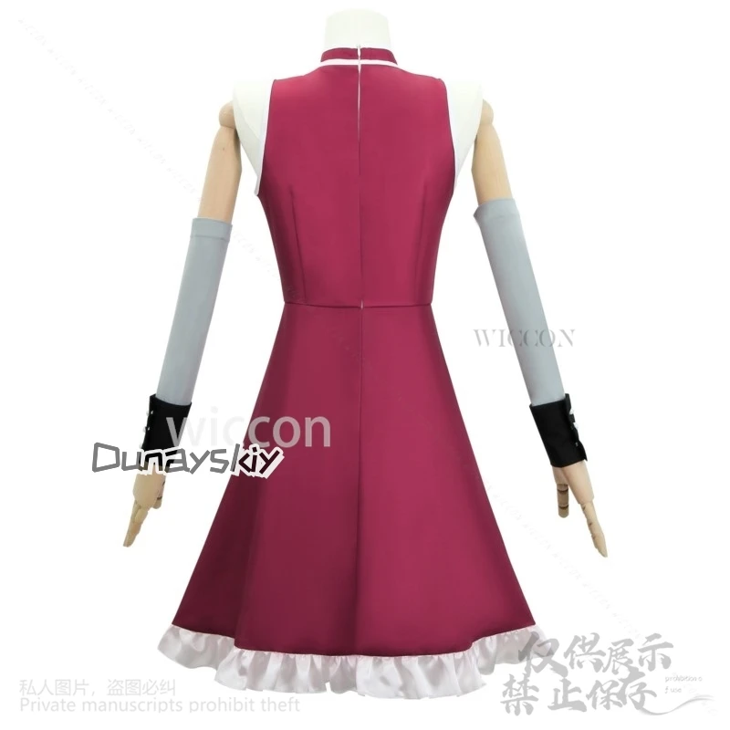 Anime Puella Magi Madoka Magica Cosplay Sakura Kyoko Red Dress Uniform Lolita Wigs For Girls Halloween Christmas Cos Customized