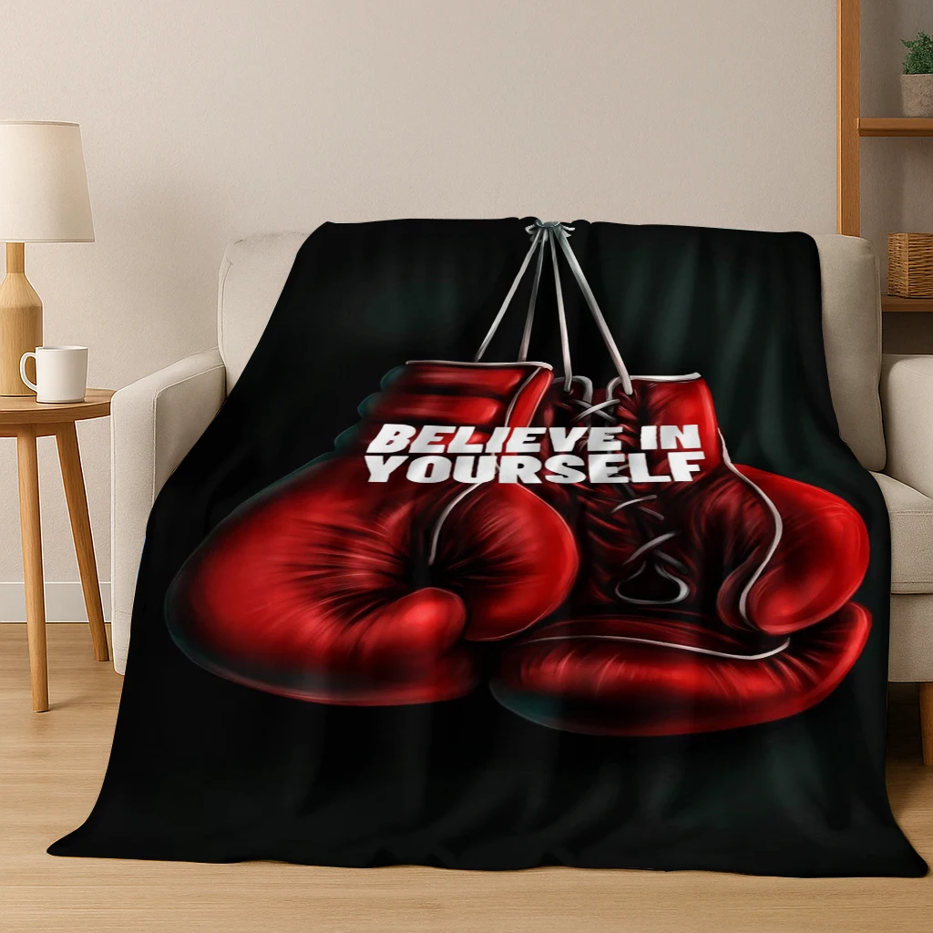 Boxen Sport Boxhandschuhe Flanell Decke weiche warme Decke für Schlafzimmer Zimmer Wohnzimmer Bett Büro Reisen Camping Picknick Geschenk
