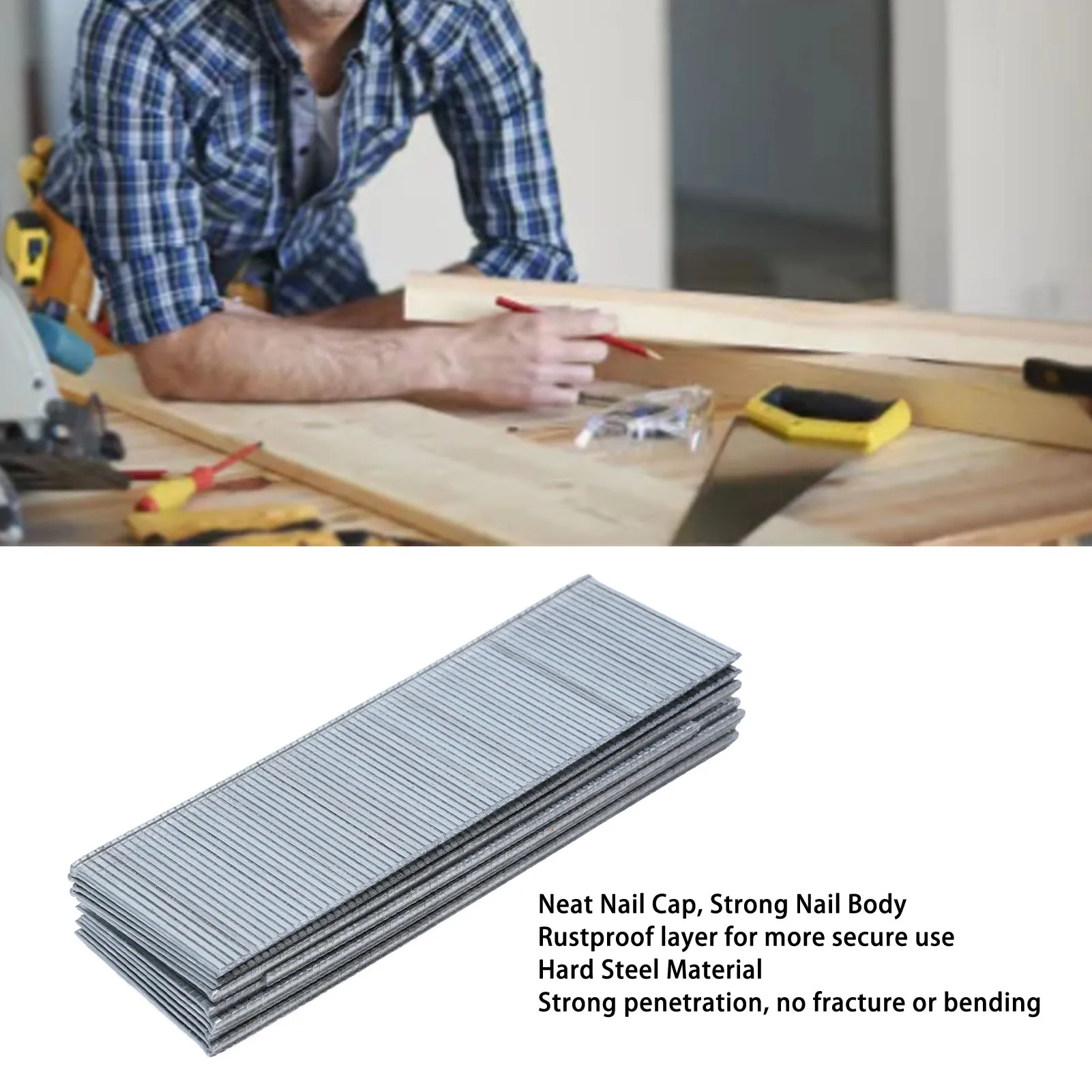 1 Box F-30 3cm Brad Nails Stainless Steel Pin Nails for Building Furniture Making Woodworking Use