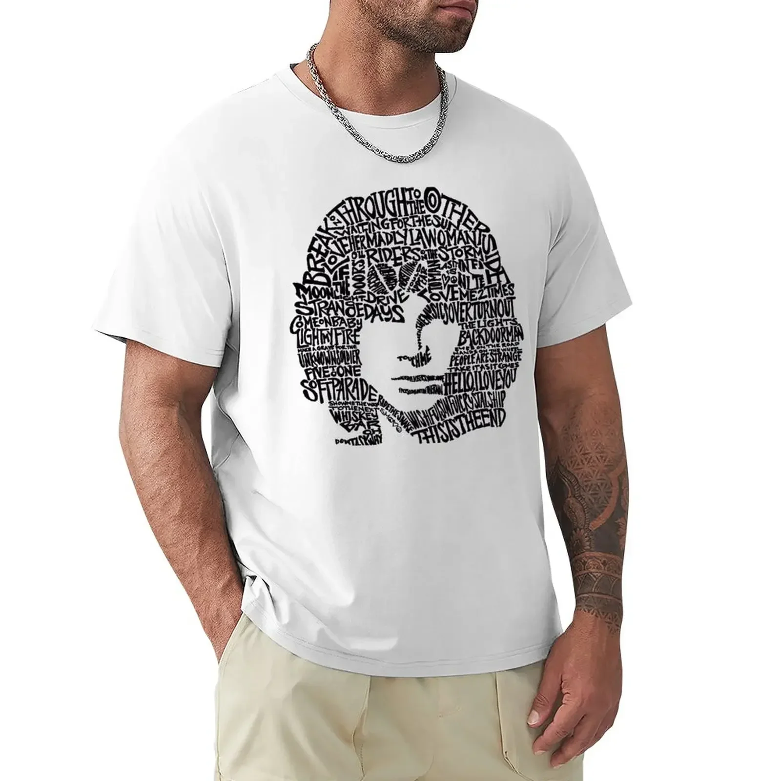 Jim Morrison Legacy Typography [Type A] T-Shirt oversized cotton graphic tees quick drying vintage tshirts for men