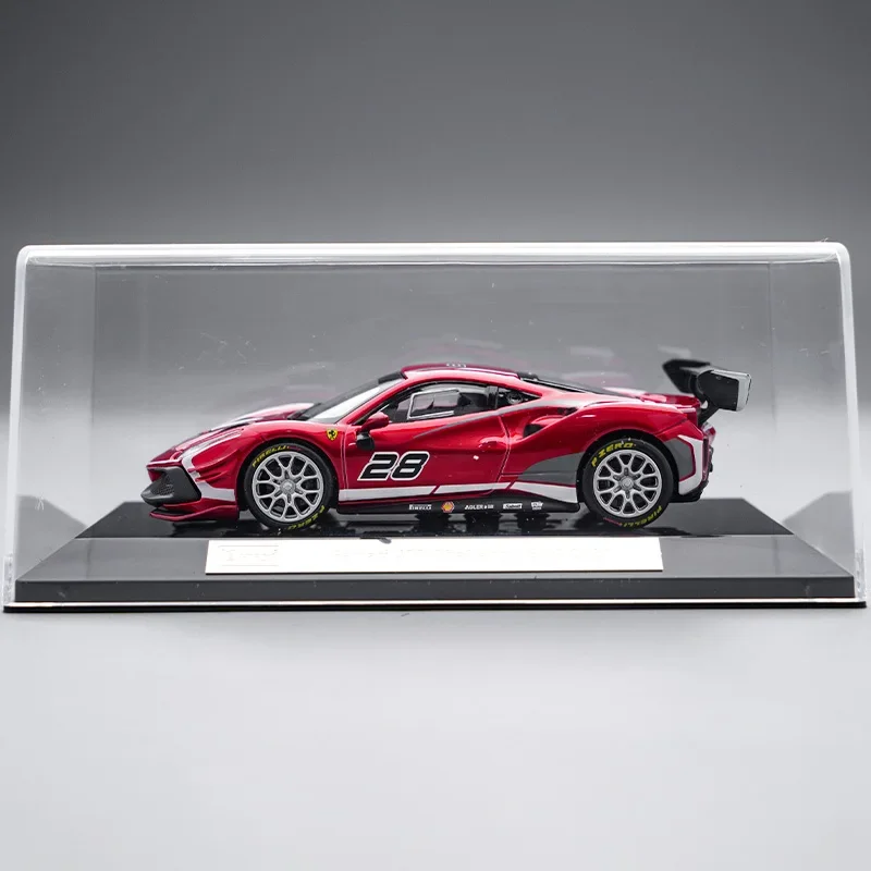 Bburago-Ferrari 488 Challenge Evo 2020 Wrc Ferrari modelo de coche de aleación fundido a presión, coches deportivos de colección, juguete de carreras, regalos para niños, 1:43