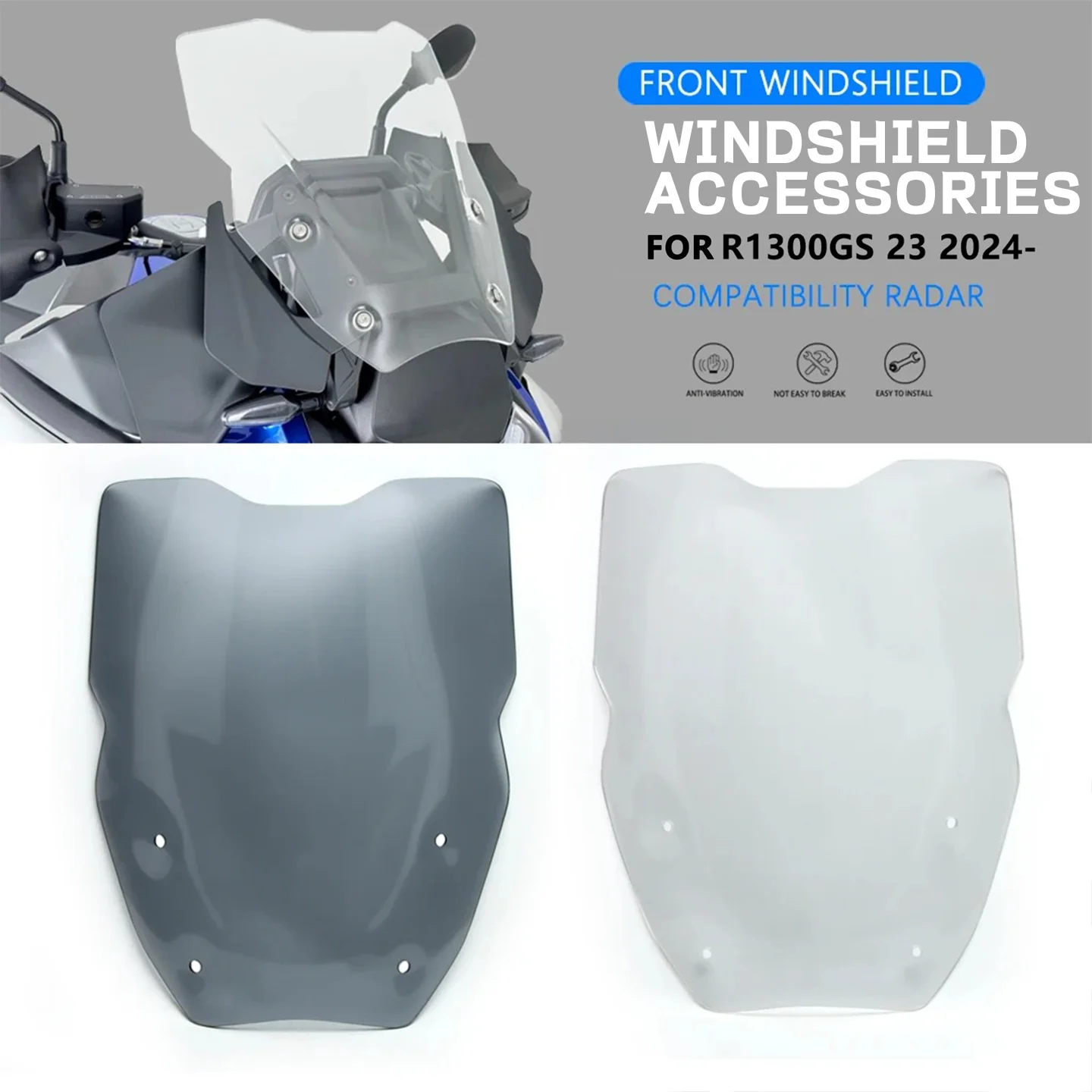 

Новое лобовое стекло мотоцикла для BMW R1300 GS R1300 GS, модифицированные аксессуары для лобового стекла 1300GS GS1300 2023 2024-R1300GS лобовое стекло