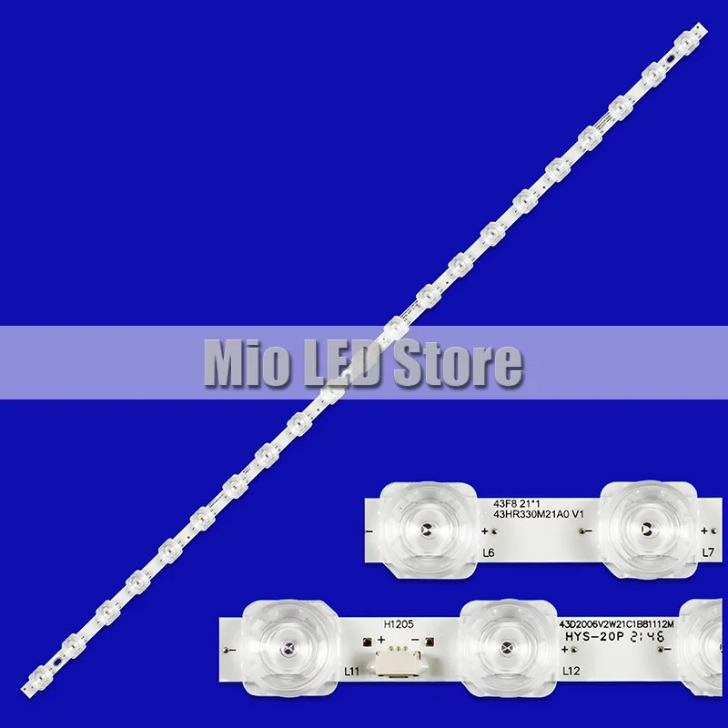 

21 LED(6V) LED Backlight strip for 43F8F 43L8F 43A820 43HR330M21A0 4C-LB4321-HR01J 43S434 43HR330M21A1 43RS520