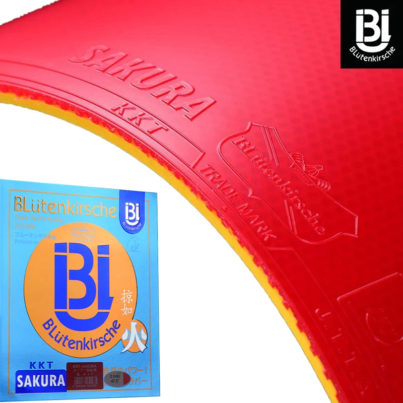 

Blutenkirsche Non-sticky Table Tennis Rubber Sheet Pimples in With Cake Sponge Inner Energy Ping Pong Rubber ITTF Approved
